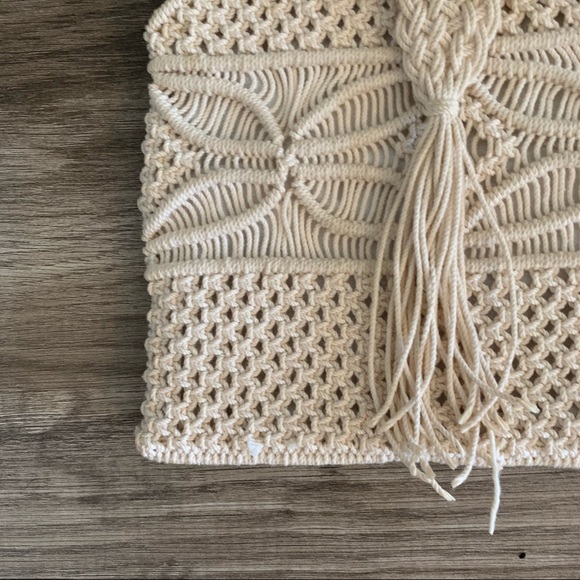 Handmade Crochet Woven Hand Held Bag Purse - Picture 2 of 10